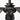Close up profile view of upper yoke of SWIFT OG portable gearstand, showing nickel-plated pins on white background.