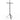 Black adjustable tripod stand on a white background fully extended to over 5 feet with telescoping feature.